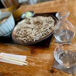 お蕎麦 結 - 牡蠣蕎麦にはやっぱり冷酒だった！