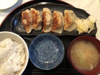 本格水餃子専門 瓦奉店 - 焼き餃子定食　780円