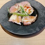 姫路麺哲 - サービスのローストビーフ