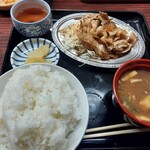 Uchuuken Shokudou - 豚バラ定食ご飯大盛り