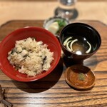 銀座 和郷 - 牡蠣と九条葱のご飯