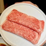 Yakiniku Hazangyuu - サーロインのすき焼き