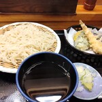 そば処 紫葉庵 - 天付き饂飩温かい汁