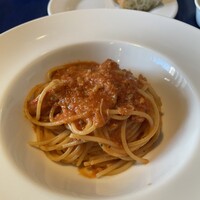 オッティモ・シーフード・ガーデン 新宿店 - ずわい蟹のトマトクリームスパゲッティ