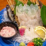 魚河岸 番屋 - 2024.2 カワハギ活け造り（3,600円）