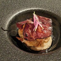 リストランテ リンコントロ - 雲子と自家製の生ハムのお料理