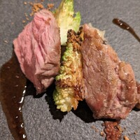 リストランテ リンコントロ - メインは北海道産の１歳未満の羊肉　グリルしたロマネスコと。