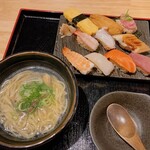 Sushi Sake Sakana Sugitama - ラーメン・寿司セット(梅)(1,100円)