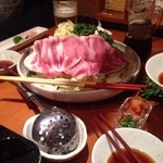 陽の楽屋 - 杜仲茶ポークのしゃぶしゃぶ