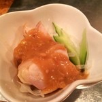 馬刺居酒屋 竜ノ介 - お通しの“棒々鶏”