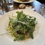ヨーロッパ食堂 - ルッコラと牡蠣のペペロンチーノ