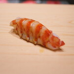 鮨 めい乃 - 車海老は火の通し加減が絶妙。