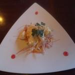 優香樓 - お昼のコース：苺と海老のホットマヨネーズソース