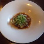 優香樓 - お昼のコース：カワハギの揚げ物　バーベキューソース