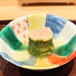 鳥匠 いし井 - 鶏ミンチのロールレタス