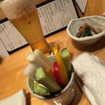 鳥雅 - コースの野菜スティック