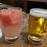 Yakitori Komachan - 生グレープフルーツサワーとビール