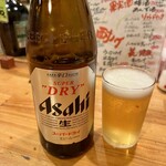 Momosaku - 「ビンビール」アサヒスーパードライ。中瓶。480円也。