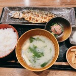 Shimpachi Shokudou - さば文化干し定食+厳選高級ネギトロ_¥979+¥99