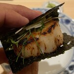 鮨 めい乃 - 北海道 帆立いそべ焼き