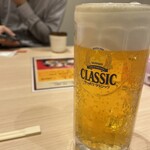 中華バル 唐韻 - 生ビール中ジョッキ600円