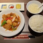 横浜中華街 福満園 - ランチ・酢豚定食　1,100円
