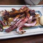 大統領 - イカのゲソ焼き。このボリュームが嬉しい！