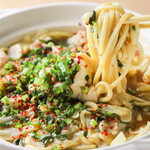 Motsu-nabe (Offal hotpot) Chanpon noodles