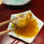 天ぷら はせ川 - 卵醤油が旨い