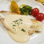 キッチン ブルー グローブ - 反対側から、XO醤とクリームチーズのソースはタップリ！