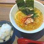 定食 馬乃米 - 鯛ラーメンごはんセット