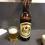 酒亭 玉河 - 瓶ビール　赤星