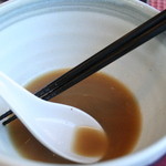 麺や しし丸。 - 大盛りなのに・・・スープ飲み干しそうになりました。イケませんね!!