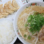 餃子の王将 - 餃子の王将ラーメン（大盛）＆餃子＆ライス