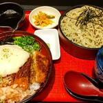 Soba Kichi - かつとろろ丼とざる蕎麦セット