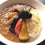 CAFE食堂.キズナ - キーマオムカレー（1,150円）