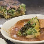 たぴおか食堂 - 「和風だし」に浸した「ねぎ焼き」( 'ﾛ')/'ﾛ')/'ﾛ')/'ﾛ')/うまｰｰｲ!!!　　明石焼きのようにやさしさに包まれます