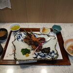 Washokudokoro Kobayashi - 大海老と金目鯛の西京焼き定食