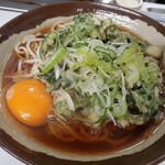 立食いそば処 きそば - 春菊天そば＋玉子