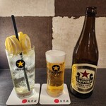 Torimitsu kuni - 名物レモンサワーとキリンラガービールで乾杯