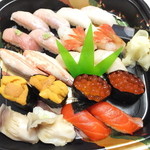 札幌市場めし　まるさん亭 - おまかせ　２人前で５０００円　【　２０１３年１２月　】