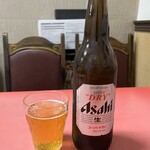 太興飯店 - いつもの大瓶。　やっぱり各テーブルにありました。苦笑
