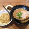 丸福ラーメン - 「濃厚ガッツ&半チャーハンセット」1100円