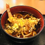 不動そば - 海老天はうどんにドボン‼︎