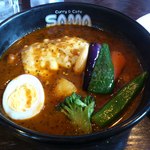 SAMA - 【2013年12月】チキンカレー、トマトスープ、チーズトッピング、辛さ8番。