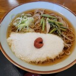 松花 - 料理写真:梅とろろ蕎麦(温)