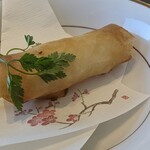 一茶一酒 - 海老とダイコンの春巻き