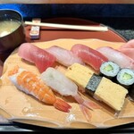 しほう田 - にぎり寿司ランチ…1100円(税込)※2024年より1300円(税込)