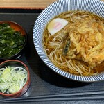 そばいち - かき揚げ天そば＋三陸産ワカメ 580円＋170円