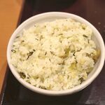 かつ泉 - このタイミングで高菜ご飯をおかわりしつつ・・・